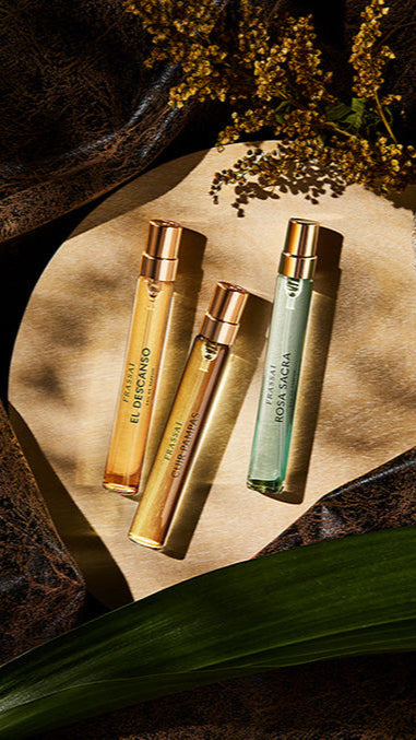 Moved by the rhythms of the natural world, El Sur fragrance collection celebrates the purity and simple elegance of Argentine leather, bran, palo santo and rose.
Live your experience in the vastness of nature. Wander from the lush Yungas in Northern Argentina to the wild gaucho pampa lands. Seek refuge with three scents to wear individually or layer and combine. Experience the breathtaking beauty and find sanctuary in the moment that is now.