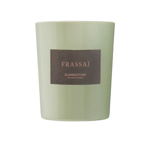 Summertime candle Frassai has notes of Ivy Leaves, Lychee, Guayaba, Pear d’Anjou, Star Magnolia, Ylang Ylang, Sandalwood, Warm Musks