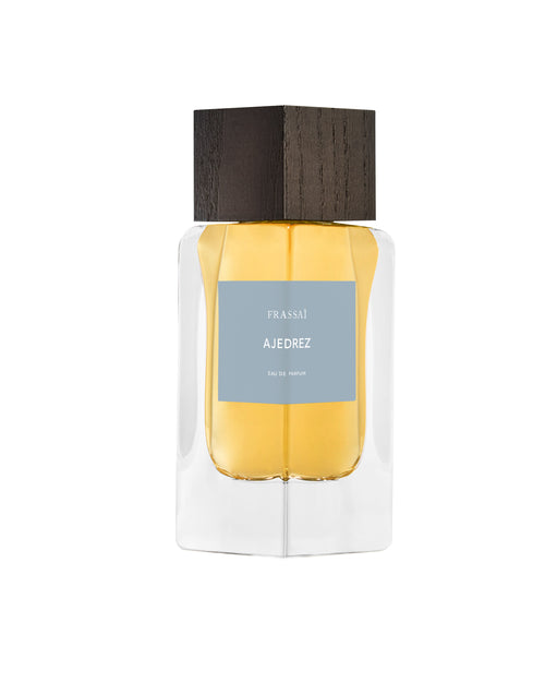 Ajedrez (chess) eau de parfum New Fragrance 2025 Frassaï. Dry spices, lavender, bergamot, iris, amber woods. 