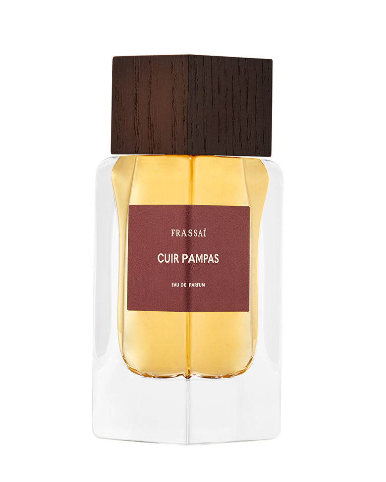 FRASSAÏ Cuir Pampas eau de parfum — smoked leather and vetiver niche fragrance by Frassaï