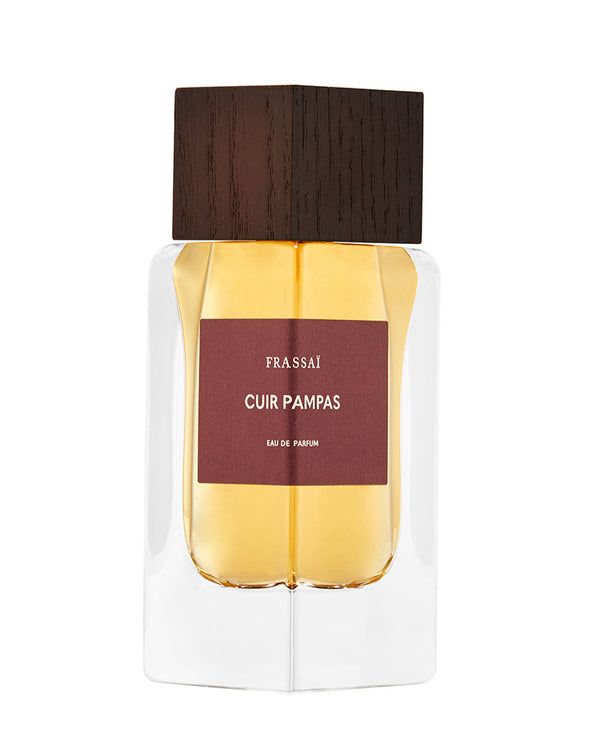 FRASSAÏ Cuir Pampas eau de parfum — smoked leather and vetiver niche fragrance by Frassaï